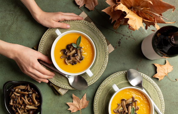 Herbst-Weine Herbst-Angebot Weine und Essen