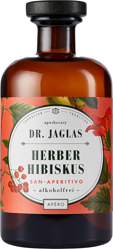 Dr. Jaglas Herber Hibiskus San Aperitivo  Alkoholfreier Bitter Dr. Jaglas