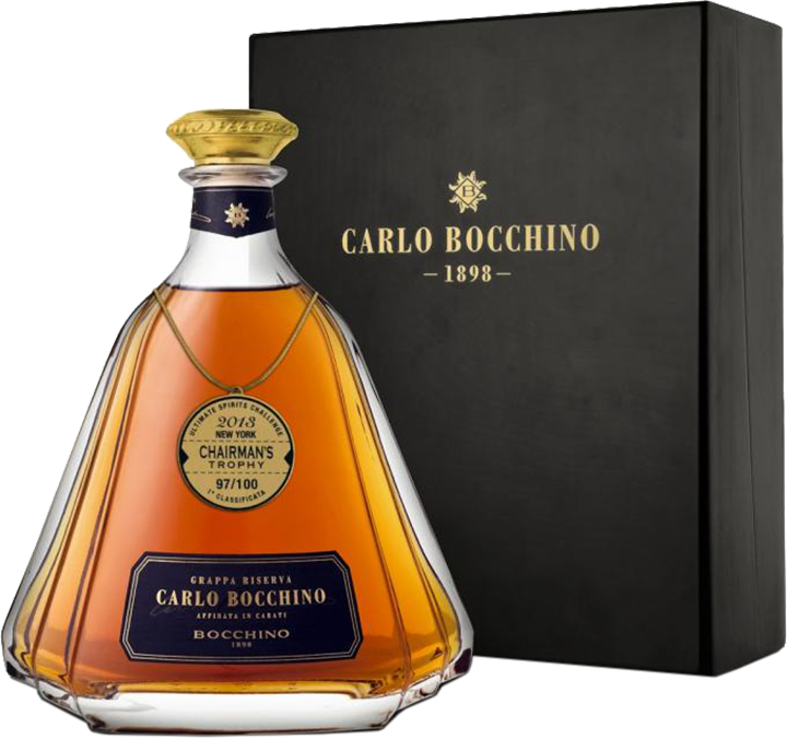 Grappa Riserva Carlo Bocchino in Geschenkbox Distilleria Bocchino