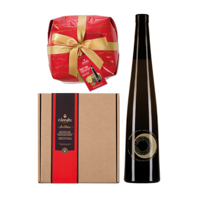 Relanghe Panettone & Moscato in Geschenksbox  (1x Panettone Moscato Flavoured 1 KG + 1x Moscato d`asti Ceretto 750 ml) Relanghe