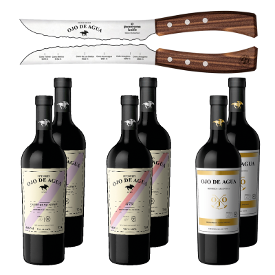 Ojo de Agua mit Panorama-Knife Degustationspaket* für CHF 169.00 statt 274.40 Ojo de Agua von Dieter Meier